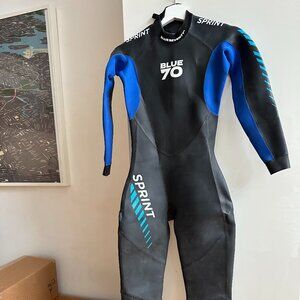 Women's Blue Seventy Sprint Wetsuit Size WMS